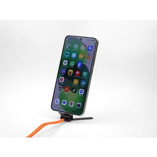 Reklamowy kabel USB-C 2w1 ze składaną podstawką na telefon 60W MONTREAL z logo