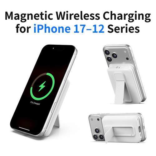 Magnetic Power Bank with cables and display ARON with Your logo 10000mAh