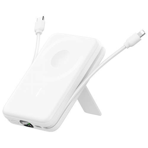 Magnetic Power Bank with cables and display ARON with Your logo 10000mAh