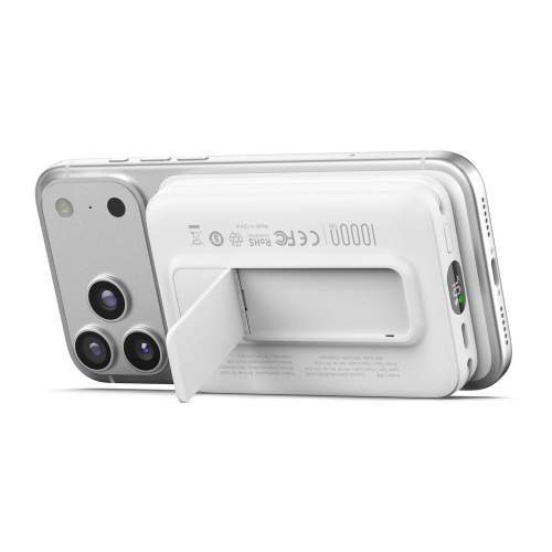 Magnetic Power Bank with cables and display ARON with Your logo 10000mAh