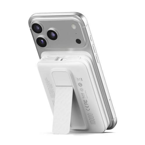 Magnetic Power Bank with cables and display ARON with Your logo 10000mAh