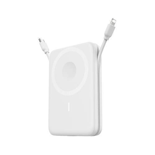 Magnetic Power Bank with cables and display ARON with Your logo 10000mAh