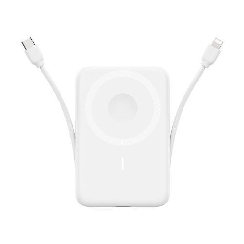 Magnetic Power Bank with cables and display ARON with Your logo 10000mAh