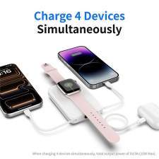 Magnetic Power Bank with cables and display ARON with Your logo 10000mAh