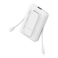 Magnetic Power Bank with cables and display ARON with Your logo 10000mAh