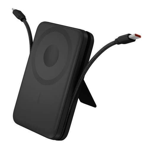 Magnetic Power Bank with cables and display ARON with Your logo 10000mAh