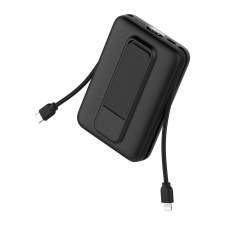 Magnetyczny Power Bank z kablami i wyświetlaczem ARON z Twoim logo 10000mAh
