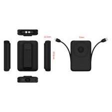 Magnetic Power Bank with cables and display ARON with Your logo 10000mAh