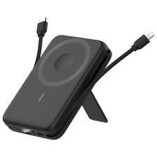 Magnetyczny Power Bank z kablami i wyświetlaczem ARON z Twoim logo 10000mAh
