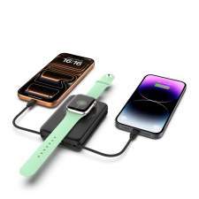 Magnetyczny Power Bank z kablami i wyświetlaczem ARON z Twoim logo 10000mAh