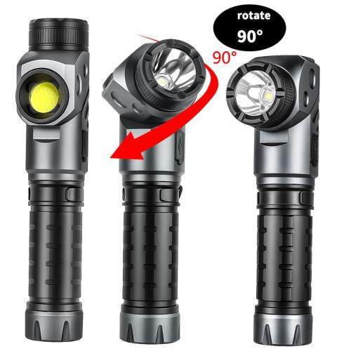 2-in-1 technical flashlight FLEXI 90° foldable withlogo engraving