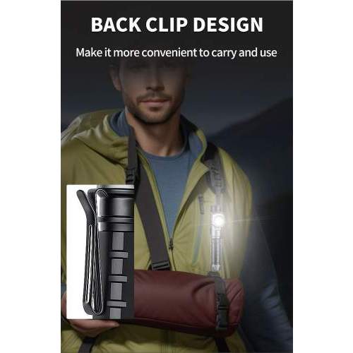 2-in-1 technical flashlight FLEXI 90° foldable withlogo engraving