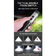 2-in-1 technical flashlight FLEXI 90° foldable withlogo engraving