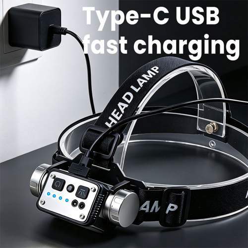 Multifunctional COB headlamp FUSION with motion sensor and logo