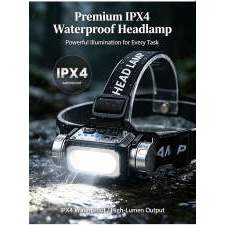 Multifunctional COB headlamp FUSION with motion sensor and logo