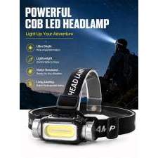 Multifunctional COB headlamp FUSION with motion sensor and logo