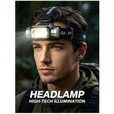 Multifunctional COB headlamp FUSION with motion sensor and logo