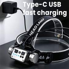 Multifunctional COB headlamp FUSION with motion sensor and logo