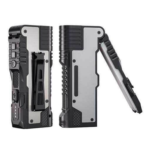 Foldable workshop flashlight with COB panel and laser ASTRA with logo