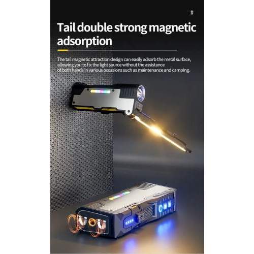 Foldable workshop flashlight with COB panel and laser ASTRA with logo