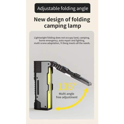 Foldable workshop flashlight with COB panel and laser ASTRA with logo