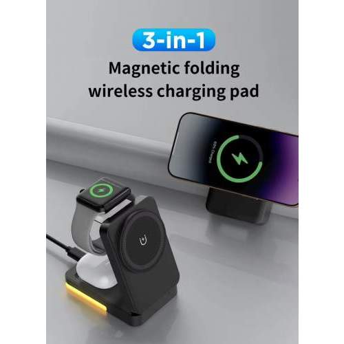 3-in-1 Foldable Wireless Charger TRIVO with Your Logo