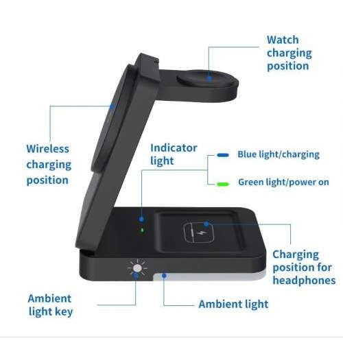 3-in-1 Foldable Wireless Charger TRIVO with Your Logo