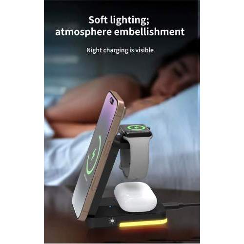3-in-1 Foldable Wireless Charger TRIVO with Your Logo