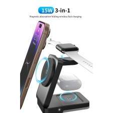 3-in-1 Foldable Wireless Charger TRIVO with Your Logo