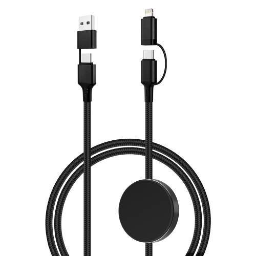Kabel USB 4w1 60W MATRIX z szybkim ładowaniem i podświetlanym logo