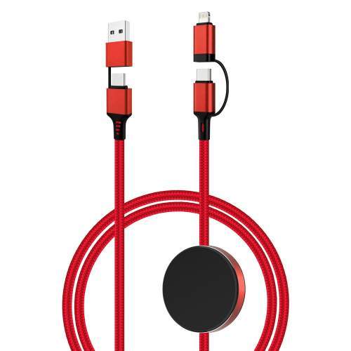 Kabel USB 4w1 60W MATRIX z szybkim ładowaniem i podświetlanym logo