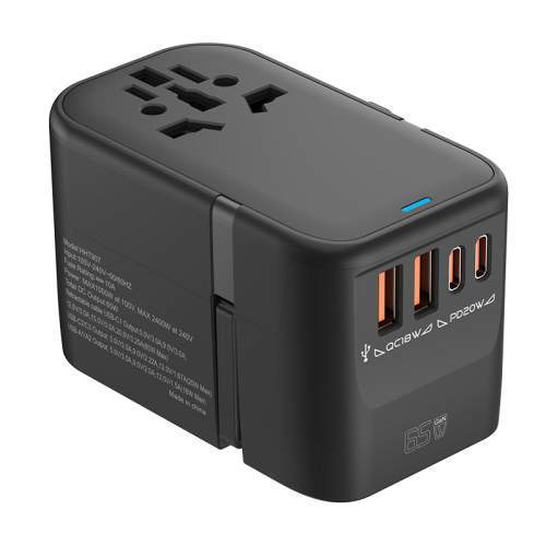 Promotional travel adapter GaN with built-in cable 65W NOVA