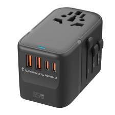 Promotional travel adapter GaN with built-in cable 65W NOVA