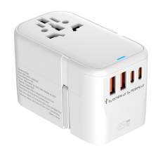 Reklamowy adapter podróżny z wbudowanym kablem GaN 65W NOVA