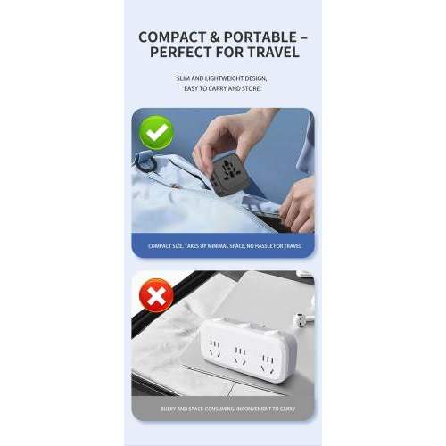 Compact Travel Adapter GaN 35W POCKET with logo