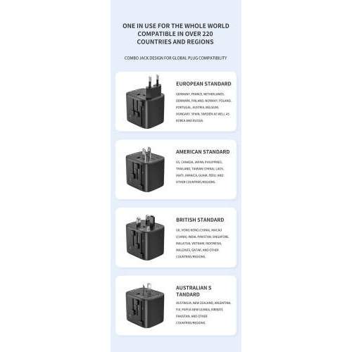 Compact Travel Adapter GaN 35W POCKET with logo